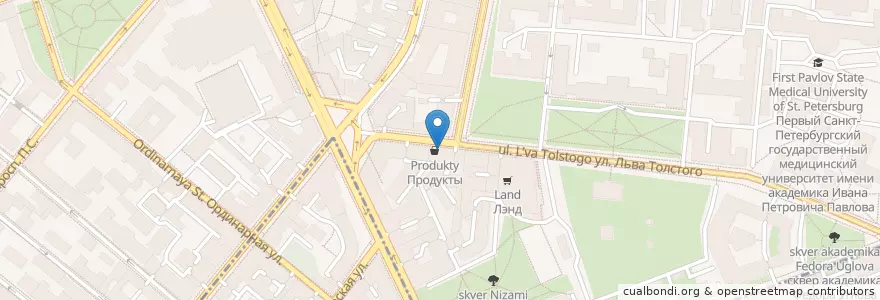 Mapa de ubicacion de CUP'N'CUP en Rusland, Северо-Западный Федеральный Округ, Oblast Leningrad, Sint-Petersburg, Петроградский Район.