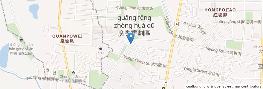 Mapa de ubicacion de 龜梨麵花ˇ en تایوان, 桃園市, 八德區.