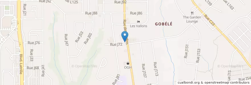Mapa de ubicacion de BOA Agence Rue des jardins en 科特迪瓦, 阿比让, Cocody.