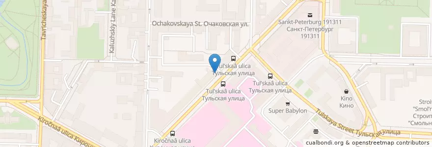 Mapa de ubicacion de Белая ночь en Russia, Northwestern Federal District, Leningrad Oblast, Saint Petersburg, Центральный Район, Округ Смольнинское.