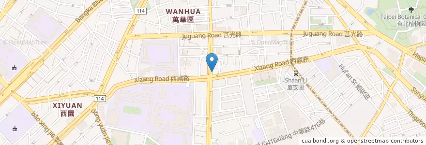 Mapa de ubicacion de 裕仁診所 en 臺灣, 新北市, 臺北市, 萬華區.