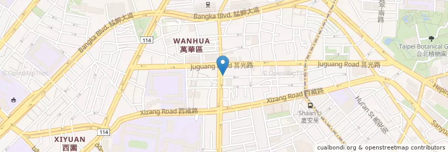 Mapa de ubicacion de 三福牙醫 en 臺灣, 新北市, 臺北市, 萬華區.