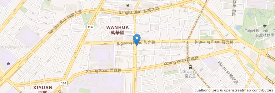 Mapa de ubicacion de 安奕藥局 en تايوان, تايبيه الجديدة, تايبيه, 萬華區.