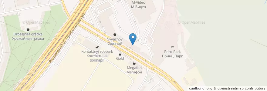 Mapa de ubicacion de Бургер Кинг en 俄罗斯/俄羅斯, Центральный Федеральный Округ, Москва, Юго-Западный Административный Округ, Район Ясенево.