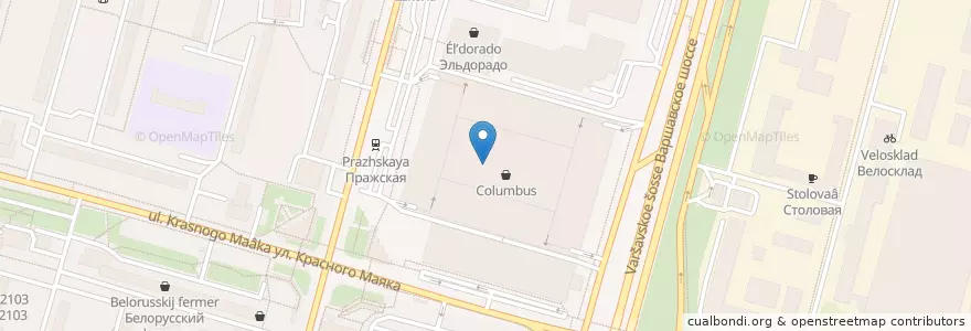 Mapa de ubicacion de Бургер Кинг en Rússia, Distrito Federal Central, Москва, Южный Административный Округ, Chertanovo Tsentralnoye (Distrito).