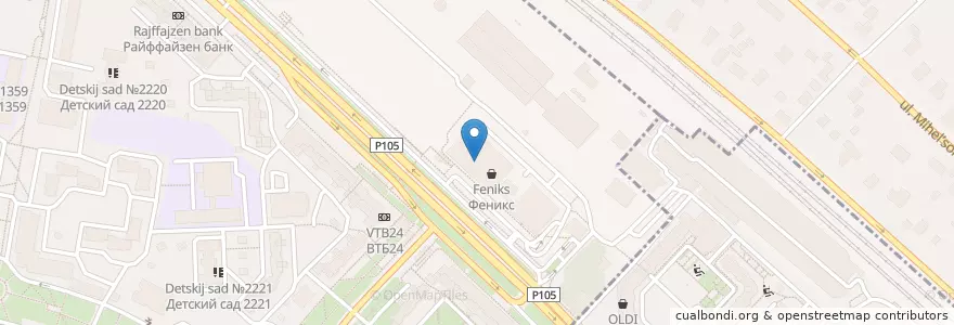 Mapa de ubicacion de Бургер Кинг en Rusya Federasyonu, Центральный Федеральный Округ, Москва, Юго-Восточный Административный Округ.
