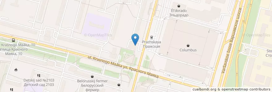 Mapa de ubicacion de Бургер Кинг en Rusia, Distrito Federal Central, Москва, Южный Административный Округ, Район Чертаново Центральное.