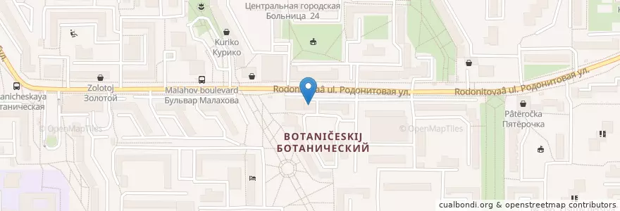 Mapa de ubicacion de Бургер Кинг en ロシア, ウラル連邦管区, スヴェルドロフスク州, エカテリンブルク管区.
