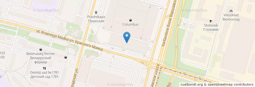 Mapa de ubicacion de Бургер Кинг en Russia, Distretto Federale Centrale, Москва, Южный Административный Округ, Čertanovo Central'noe.