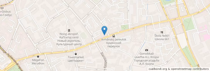 Mapa de ubicacion de Пита & Сувлаки en Rusia, Distrito Federal Central, Москва, Distrito Administrativo Central, Басманный Район.