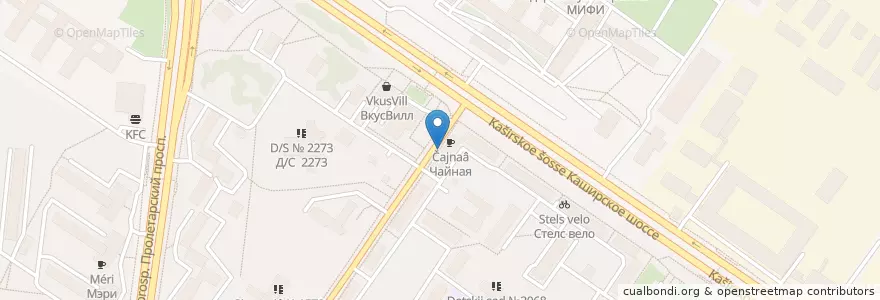 Mapa de ubicacion de Шаурма en Rusland, Centraal Federaal District, Moskou, Южный Административный Округ, Район Москворечье-Сабурово.