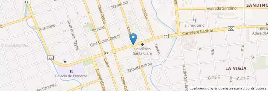 Mapa de ubicacion de El crema en 古巴, Villa Clara, Santa Clara, Ciudad De Santa Clara.
