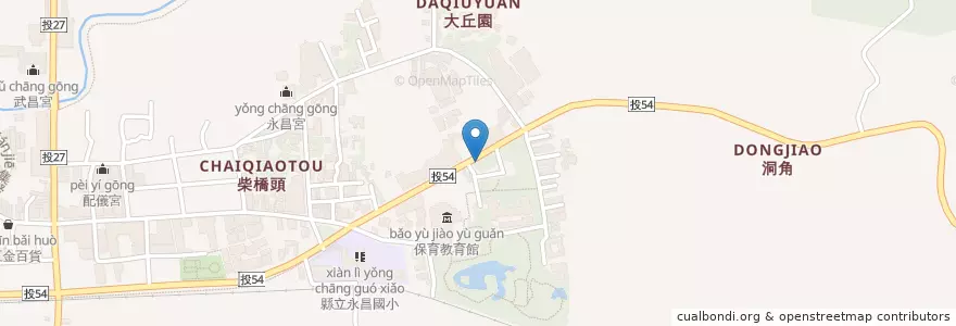 Mapa de ubicacion de 合庫ATM en تايوان, مقاطعة تايوان, مقاطعة نانتو, 集集鎮.