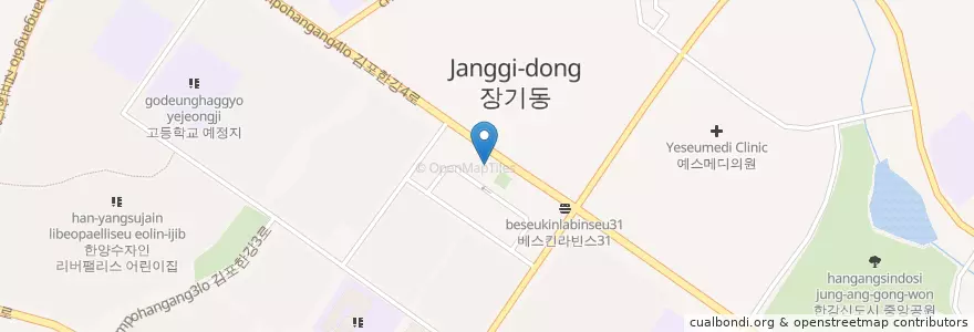 Mapa de ubicacion de 하나은행 en کره جنوبی, گیونگی-دو, 김포시.
