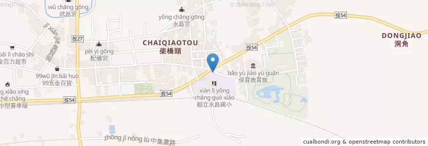 Mapa de ubicacion de 柴興宮 en Taiwán, Provincia De Taiwán, Condado De Nantou, 集集鎮.