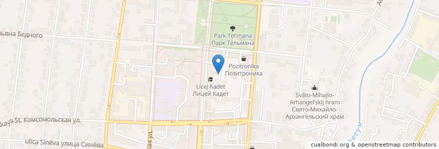 Mapa de ubicacion de Столовая en Russland, Föderationskreis Südrussland, Region Krasnodar, Rajon Krymsk, Крымское Городское Поселение.