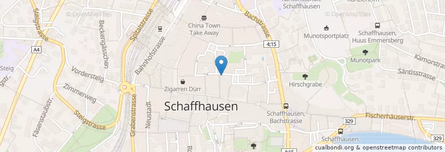 Mapa de ubicacion de Charisma Imbiss en 瑞士, Schaffhausen, Schaffhausen.