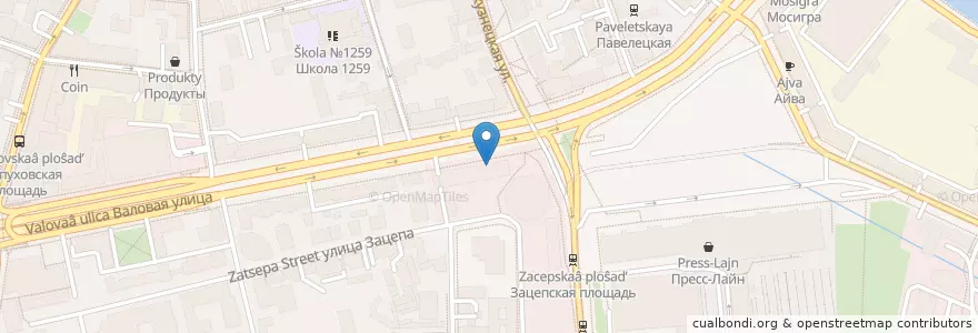 Mapa de ubicacion de Росбанк en روسيا, Центральный Федеральный Округ, Москва, Центральный Административный Округ, Район Замоскворечье.