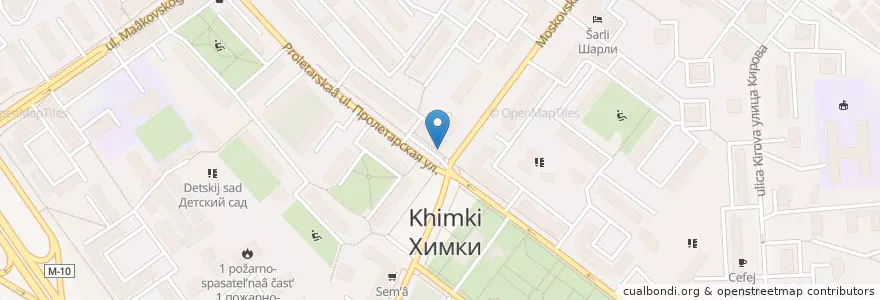 Mapa de ubicacion de Городской хлеб en Rusia, Distrito Federal Central, Óblast De Moscú, Городской Округ Химки.