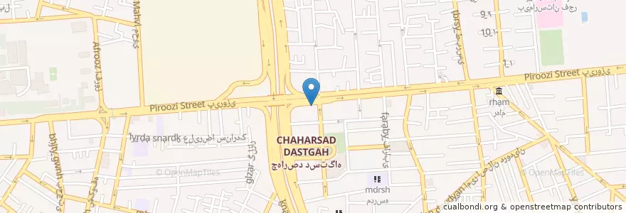 Mapa de ubicacion de بانک رسالت en イラン, テヘラン, شهرستان تهران, テヘラン, بخش مرکزی شهرستان تهران.