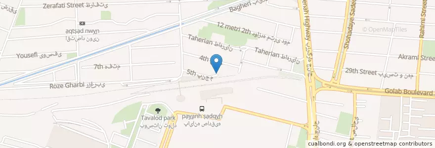 Mapa de ubicacion de فرماندهی یگان انتظامی مترو en イラン, テヘラン, شهرستان تهران, テヘラン, بخش مرکزی شهرستان تهران.