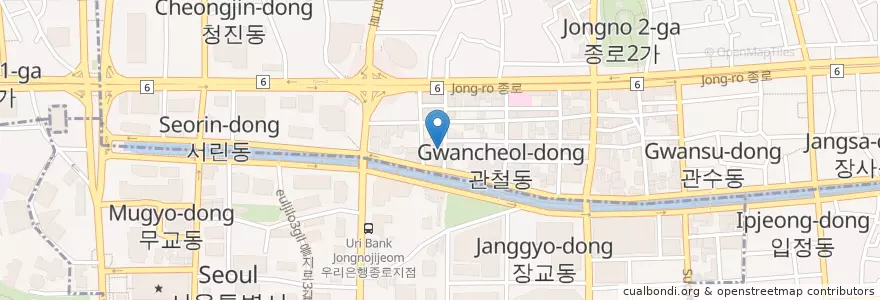Mapa de ubicacion de 삼겹실무한리필 en Güney Kore, Seul.