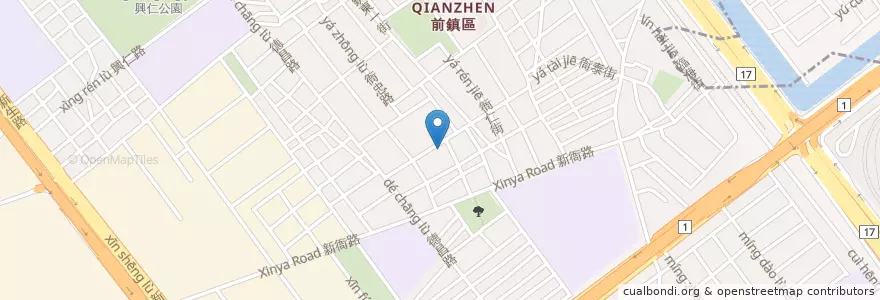 Mapa de ubicacion de 建生堂中醫診所 en Taiwán, Kaohsiung, 前鎮區.