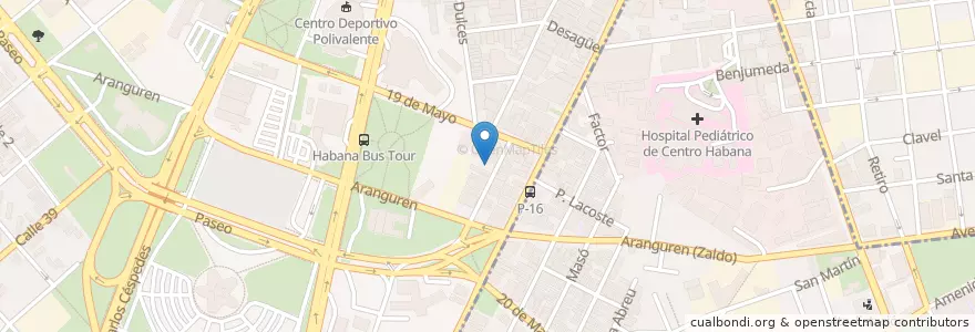 Mapa de ubicacion de Autoescuela y base de taxis en کوبا, La Habana, Cerro.