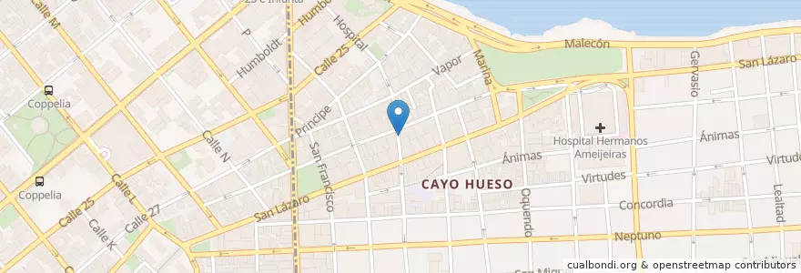 Mapa de ubicacion de Cafetería Tutiempo en Cuba, Havana, Centro Habana.