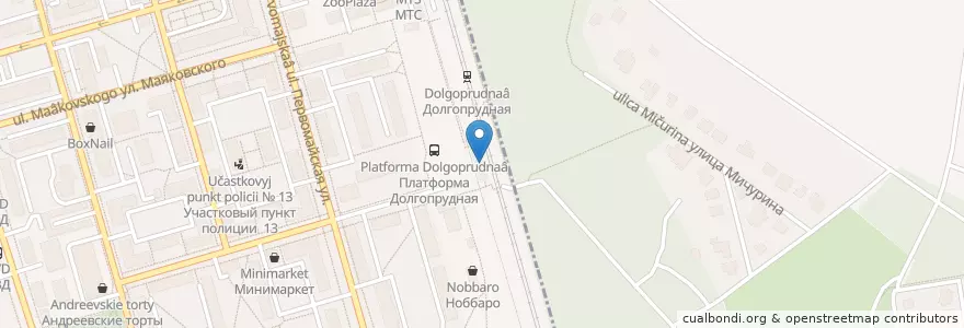 Mapa de ubicacion de Кофе Точка en Russia, Distretto Federale Centrale, Oblast' Di Mosca, Городской Округ Долгопрудный.