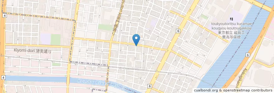 Mapa de ubicacion de とんかつスエヒロ en 日本, 東京都, 台東区.