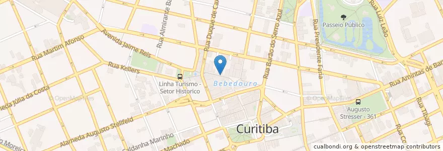 Mapa de ubicacion de Espaço Carmela en 브라질, 남부지방, 파라나, Região Geográfica Intermediária De Curitiba, Região Metropolitana De Curitiba, Microrregião De Curitiba, 쿠리치바.