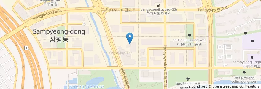 Mapa de ubicacion de BeerKing en Corea Del Sud, Gyeonggi, 분당구.
