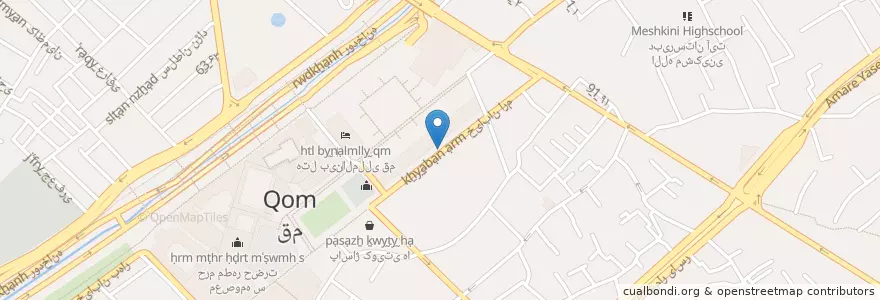 Mapa de ubicacion de ایستگاه en ایران, استان قم, شهرستان قم, بخش مرکزی, قم.