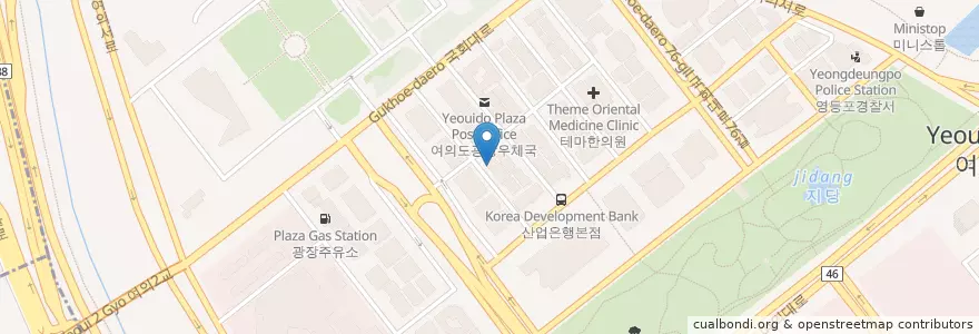 Mapa de ubicacion de 이화수전통육개장 en Corée Du Sud, Séoul, 영등포구, 여의동.