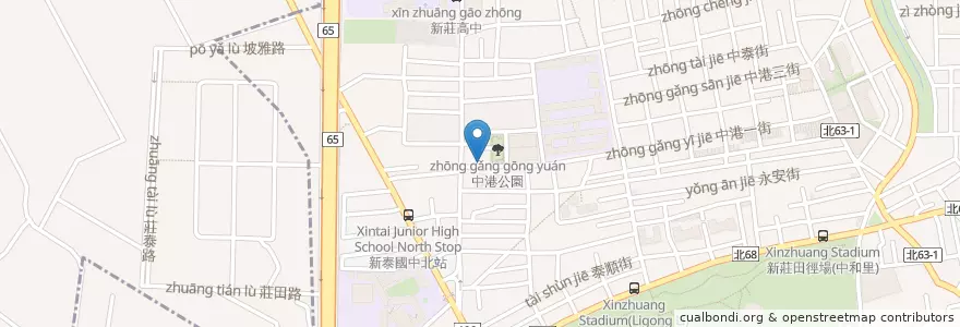 Mapa de ubicacion de 溢鼎小館 en Taiwan, New Taipei, Xinzhuang District.