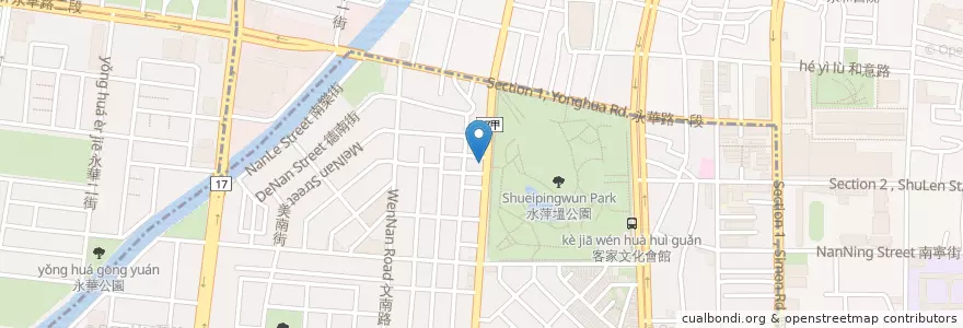 Mapa de ubicacion de 廣東沙茶爐 en Taiwan, Tainan, Zhongxi District.