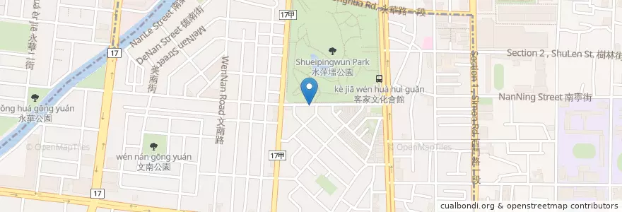 Mapa de ubicacion de Oppadak韓式炸雞 en Taiwan, 臺南市.