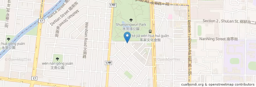 Mapa de ubicacion de 貝葉蓮心 en Taiwan, Tainan, Distretto Meridionale.