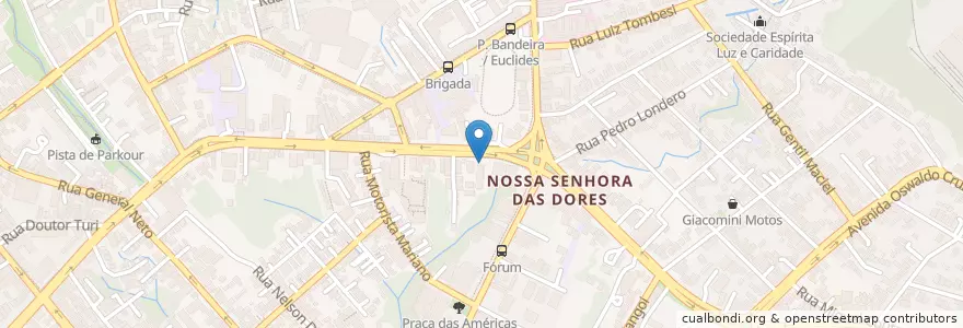 Mapa de ubicacion de Auditoria da Justiça Militar en 巴西, 南部, 南里奥格兰德, Região Geográfica Intermediária De Santa Maria, Região Geográfica Imediata De Santa Maria, Santa Maria.