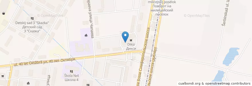 Mapa de ubicacion de Сбербанк en روسيا, Центральный Федеральный Округ, Москва, Новомосковский Административный Округ, Городской Округ Щербинка.