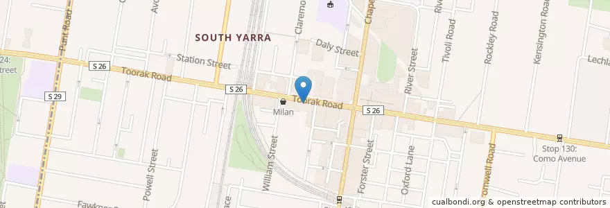 Mapa de ubicacion de Poke On en استرالیا, Victoria, City Of Stonnington.