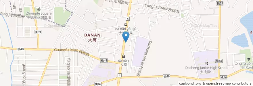 Mapa de ubicacion de 第一商業銀行 en Tayvan, 桃園市, 八德區.