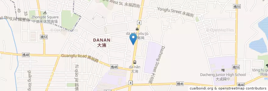 Mapa de ubicacion de 日盛國際商業銀行 en Taiwan, Taoyuan, 八德區.