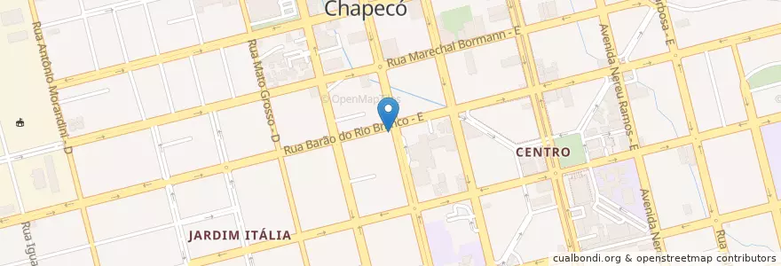 Mapa de ubicacion de Meu xodó en برزیل, منطقه جنوب برزیل, سانتا کاتارینا, Região Geográfica Intermediária De Chapecó, Microrregião De Chapecó, Chapecó.