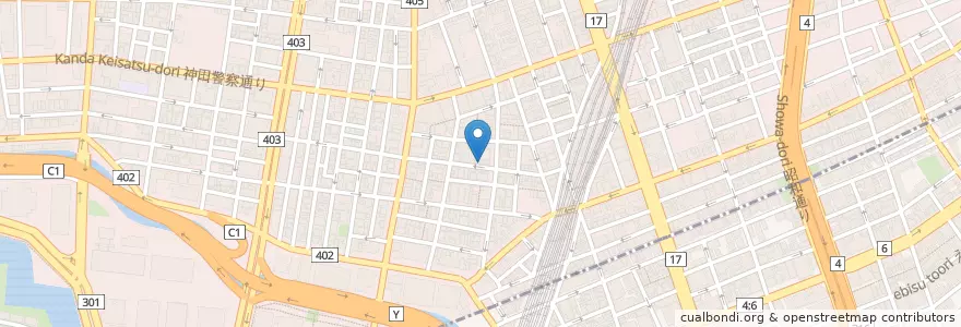Mapa de ubicacion de ラーメン花月 en Japonya, 東京都, 千代田区.