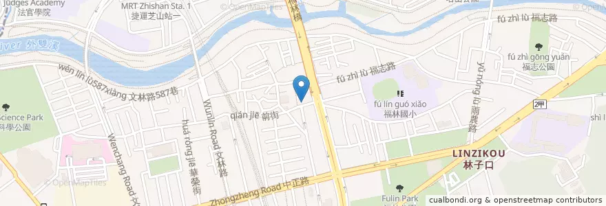Mapa de ubicacion de 育生牙醫診所 en Taiwan, 新北市, Taipei, 士林區.
