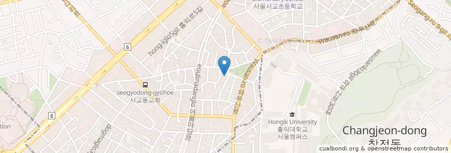 Mapa de ubicacion de 코키펍 en Südkorea, Seoul, 마포구, 서교동.