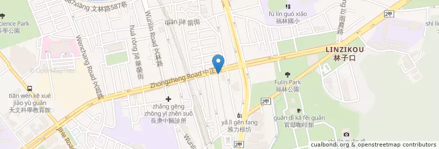 Mapa de ubicacion de 國泰世華商業銀行 en Taïwan, Nouveau Taipei, Taipei, District De Shilin.