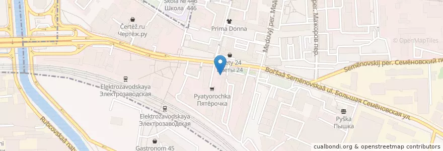 Mapa de ubicacion de Горздрав en Russia, Distretto Federale Centrale, Москва, Восточный Административный Округ, Район Соколиная Гора.